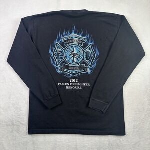 Bayside Las Vegas Fire Department Fallen Firefighter Memorial Black LS Shirt LG